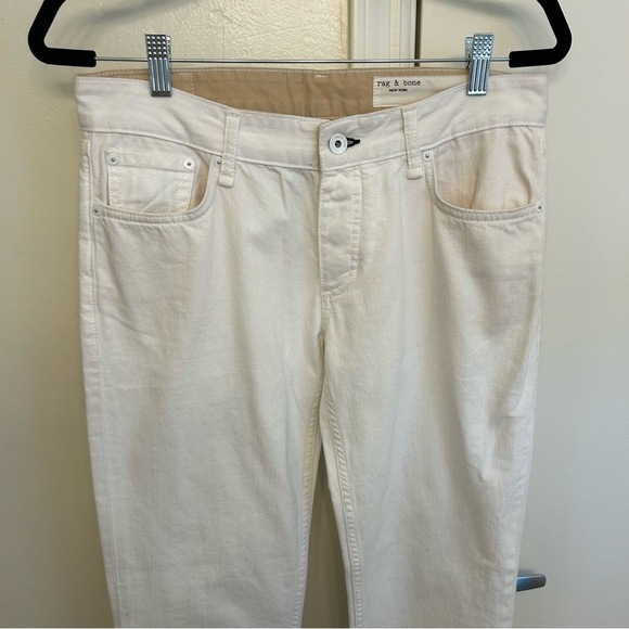 NWT Rag & Bone Piper Low Rise Straight Jeans Bright White Ankle Size 26 - Picture 2 of 13